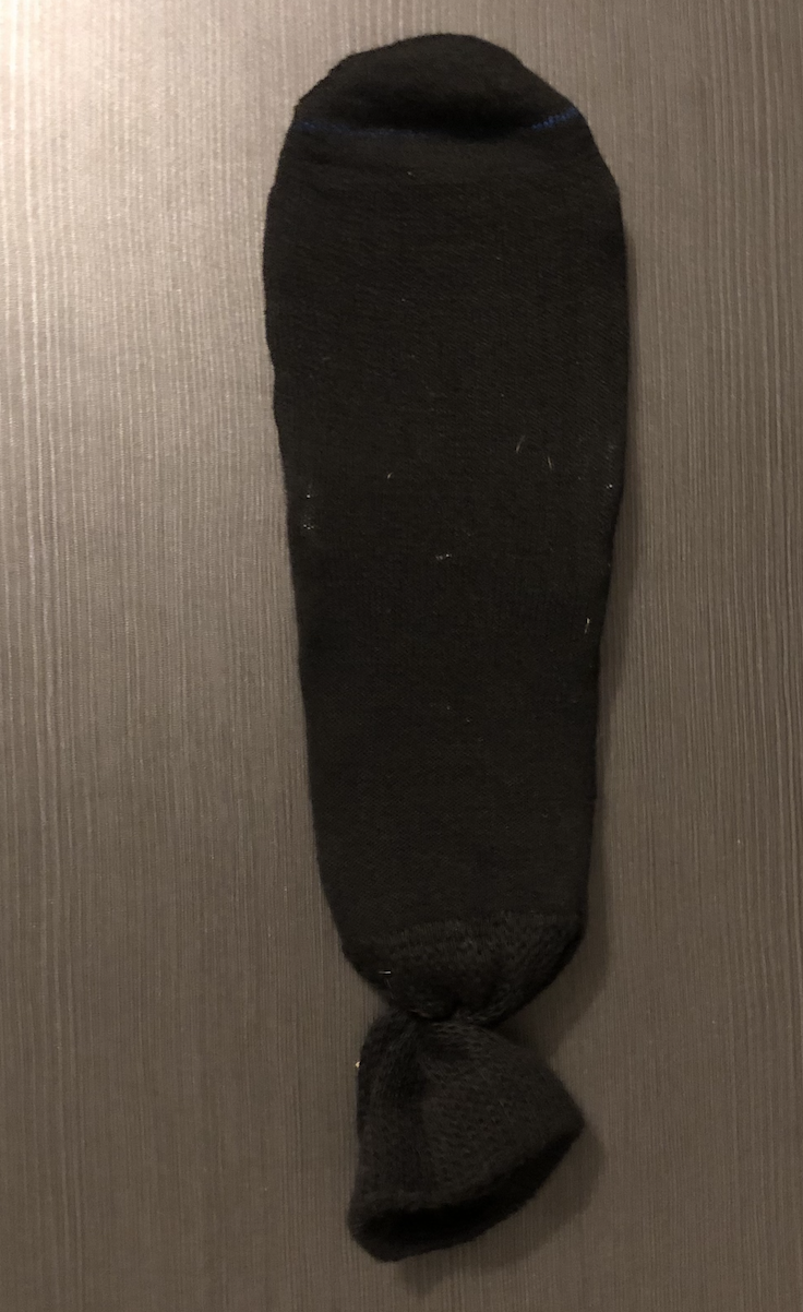 a picture of the insole inside the sock